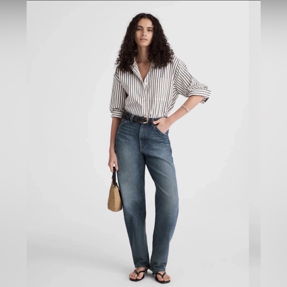 Madewell Balloon Barrel Jeans Greendale wash 29tall, NWT
